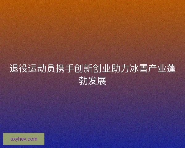 退役运动员携手创新创业助力冰雪产业蓬勃发展